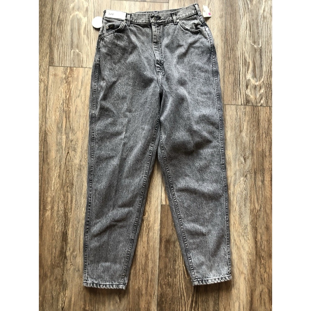 VTG Lee Frosted Riders Gray Acid Wash Relaxed Fit Jeans Women’s 16 NWT USA